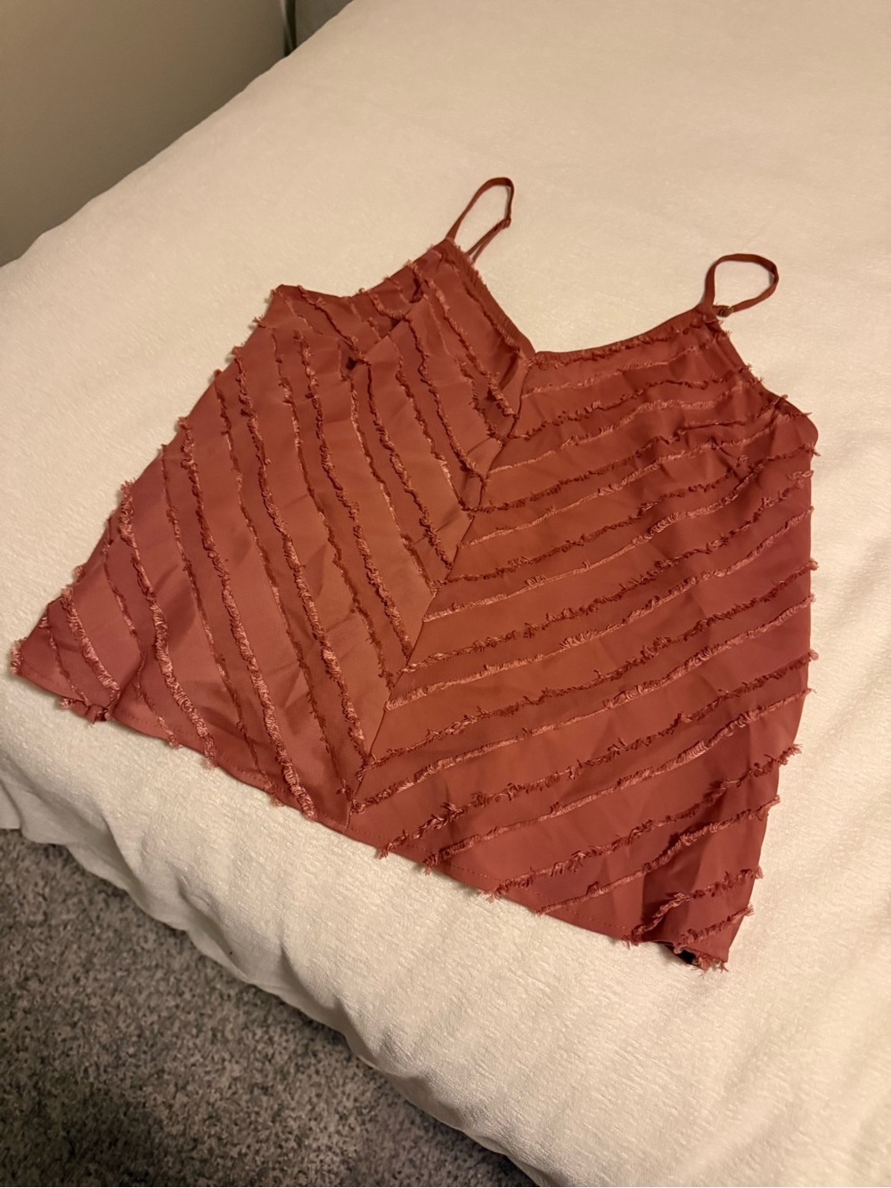Free People Rust Textured Satin Cami